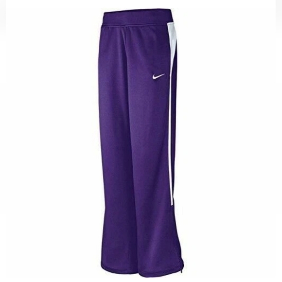 Nike Mystic Warm Up Dry Fit Purple Side Pocket White Womens Pants Size S NWOT - Picture 1 of 6
